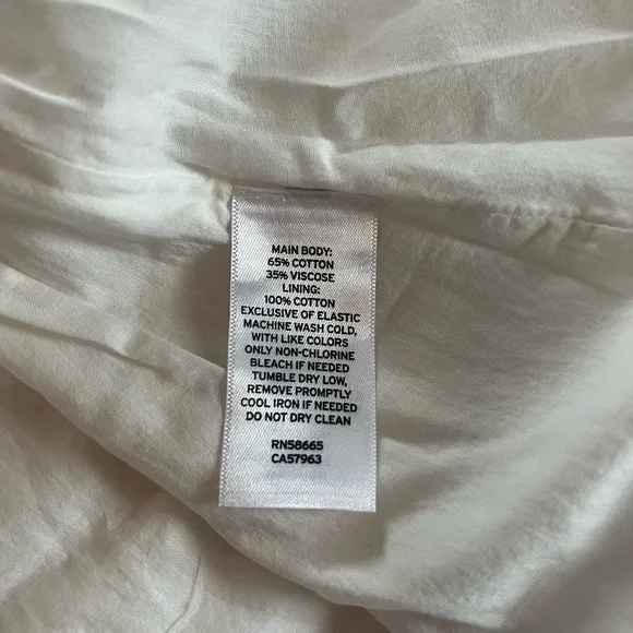 Nordstrom BP White Smocked Mini Dress with Puff Sleeves Juniors Size Small - Picture 9 of 16